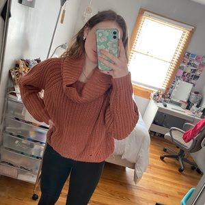 Orange tan sweater
